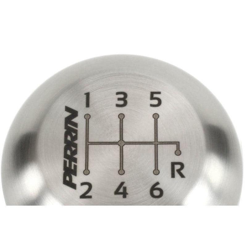 Perrin 17-18 Honda Civic Brushed Stainless Steel Large Shift Knob - 6 Speed - Saikospeed