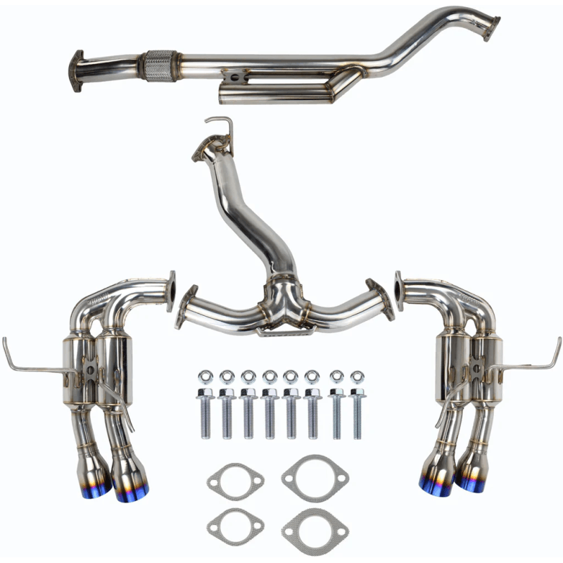 Invidia 2022+ Subaru WRX Gemini Single Layer Quad Titanium Tip Cat-Back Exhaust - Saikospeed