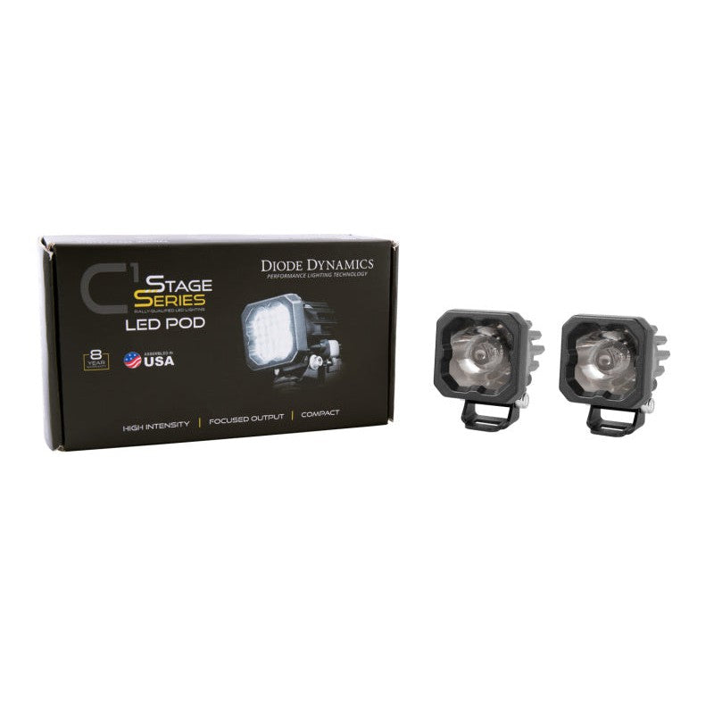 Diode Dynamics Stage Series C1 LED Pod Sport - White Flood Standard ABL (Pair)