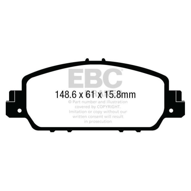EBC 13+ Honda Accord Coupe 2.4 EX Greenstuff Front Brake Pads - Saikospeed