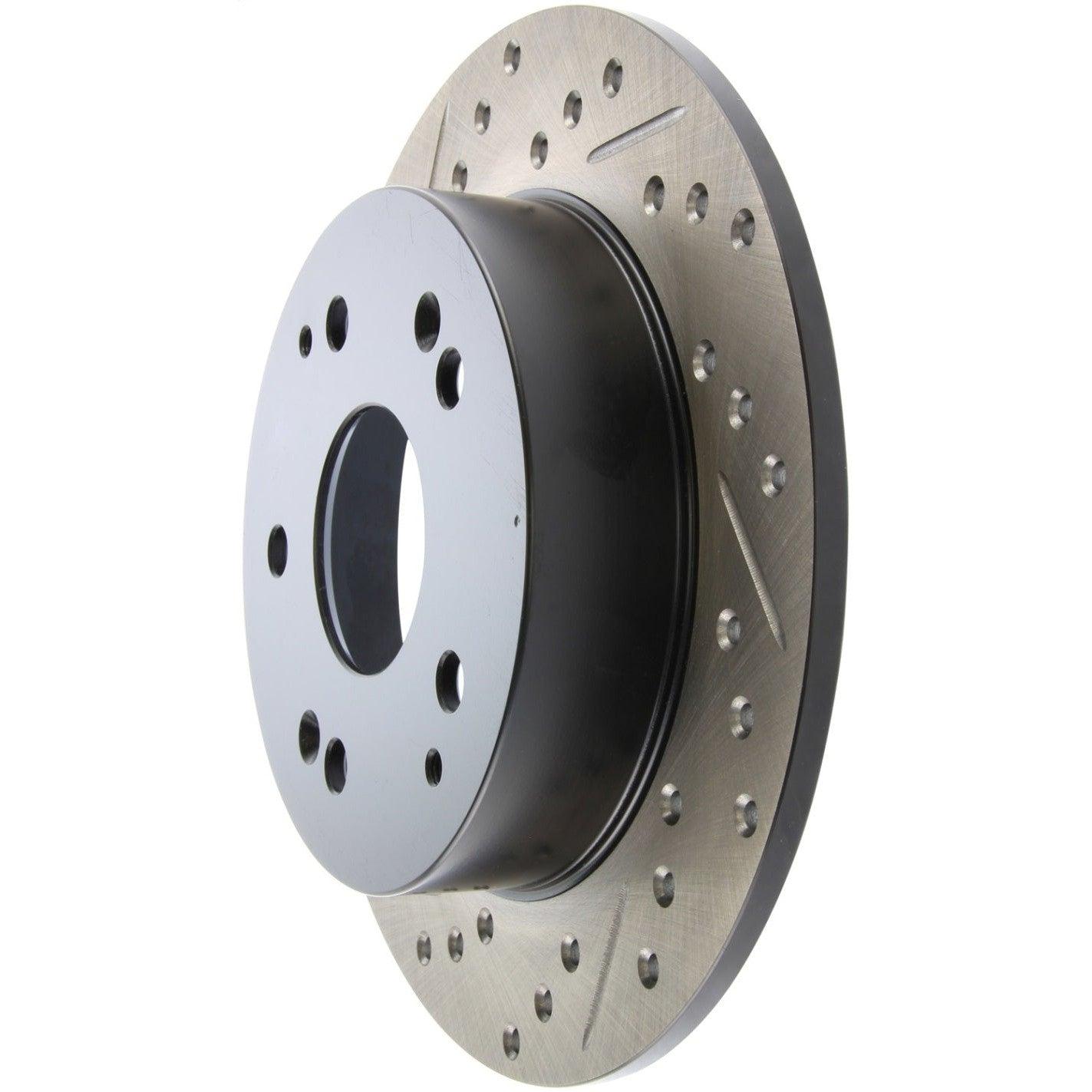 StopTech 02-06 Acura RSX Incl. Type S / 97-01 Integra Type R Slotted & Drilled Right Rear Rotor - Saikospeed