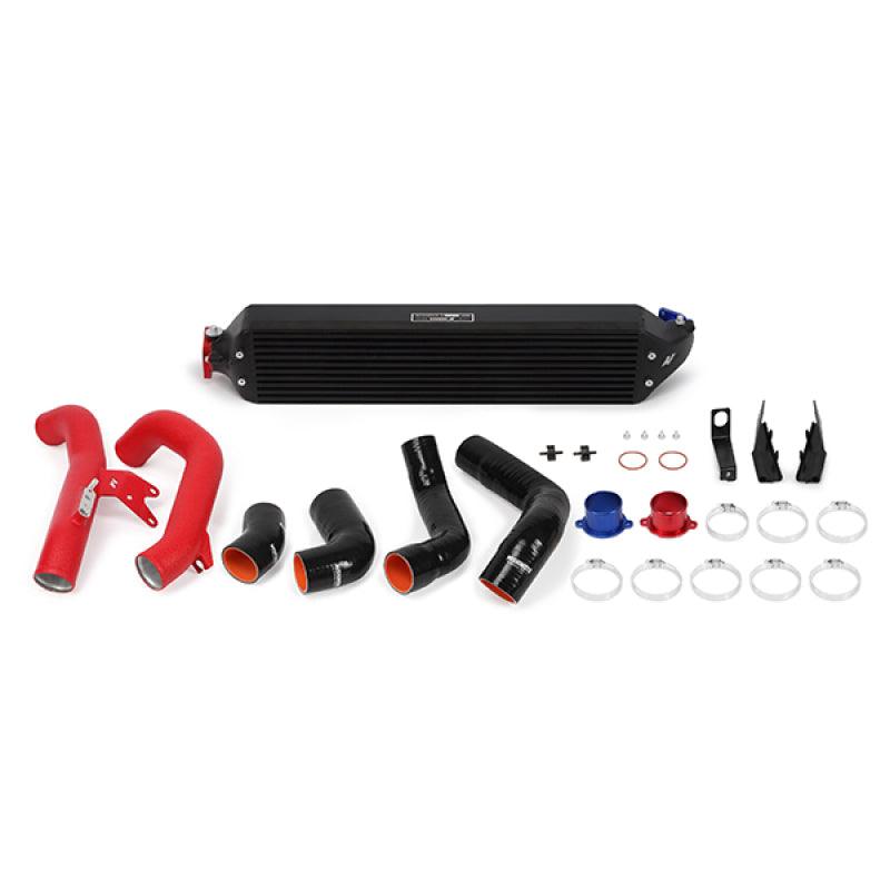 Mishimoto 2016+ Honda Civic 1.5T / 2017+ Honda Civic Si Black Intercooler Kit w/Red Pipes - Saikospeed