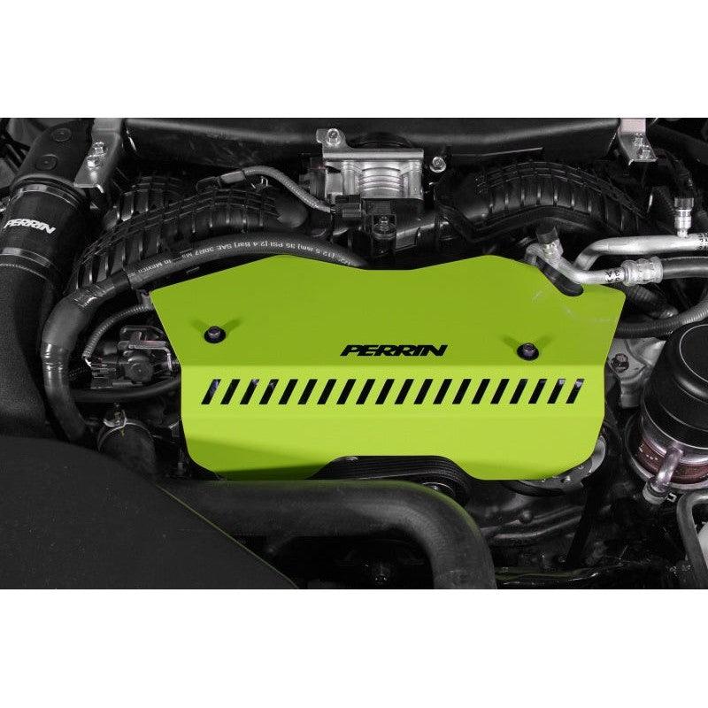 Perrin 2022+ Subaru WRX Pulley Cover - Neon Yellow - Saikospeed