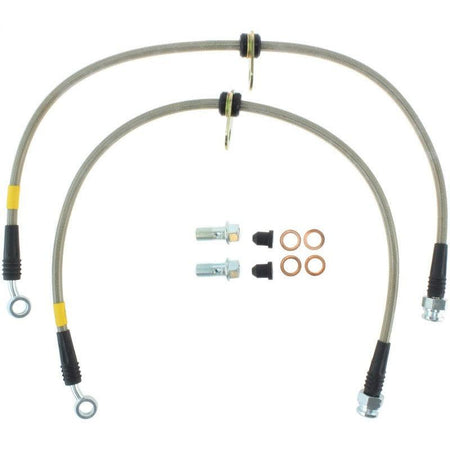 StopTech 02-05 Honda Civic Stainless Steel Front Brake Line Kit - Saikospeed