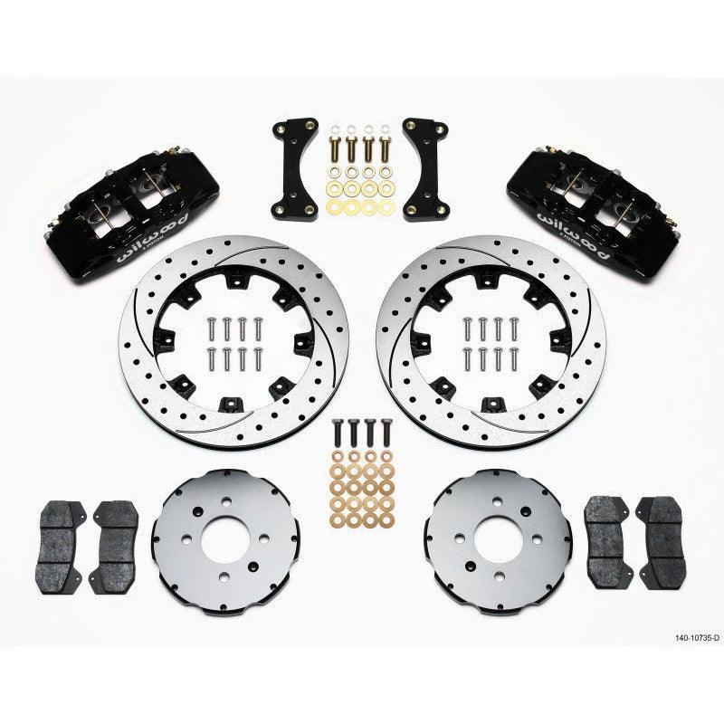 Wilwood Dynapro 6 Front Hat Kit 12.19in Drilled 94-01 Honda/Acura w/262mm Disc - Saikospeed