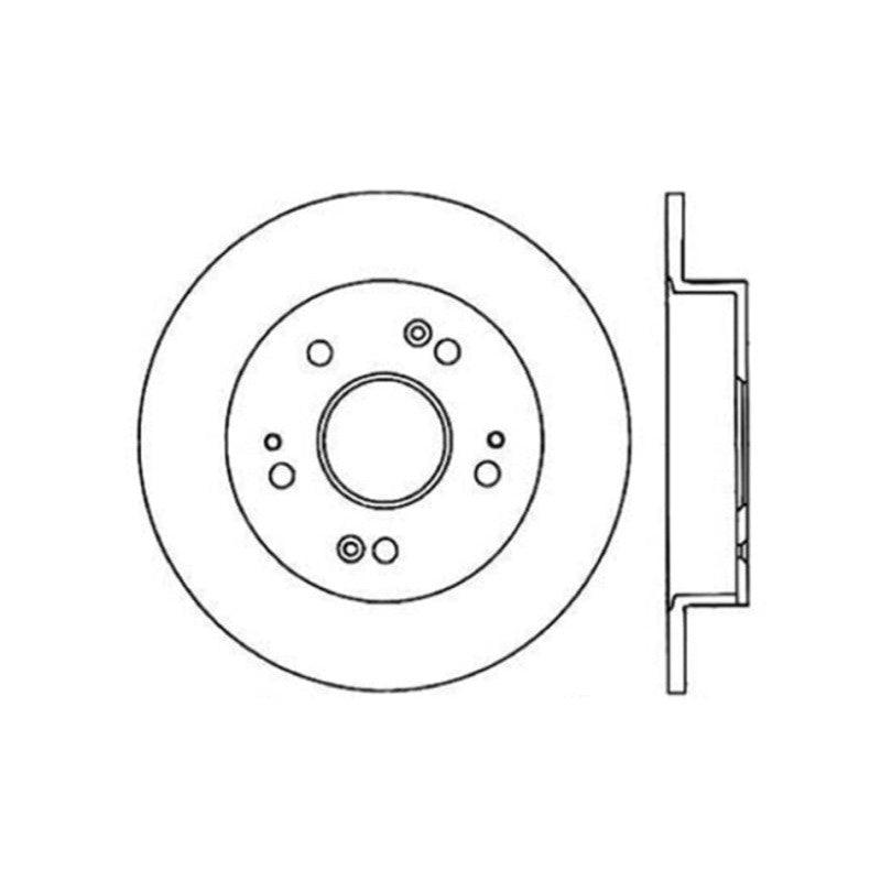 StopTech 06-09 Honda Civic Ex/Si Slotted & Drilled Left Rear Rotor - Saikospeed