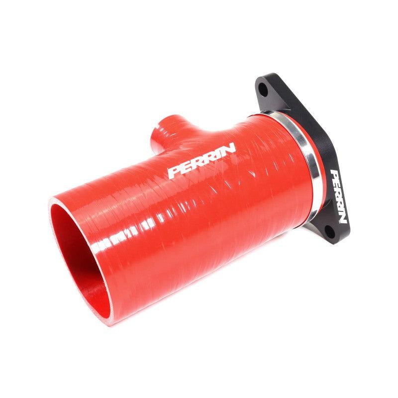 Perrin 2022+ Subaru WRX Red 3in Turbo Inlet Hose w/ Nozzle (Short) - Saikospeed