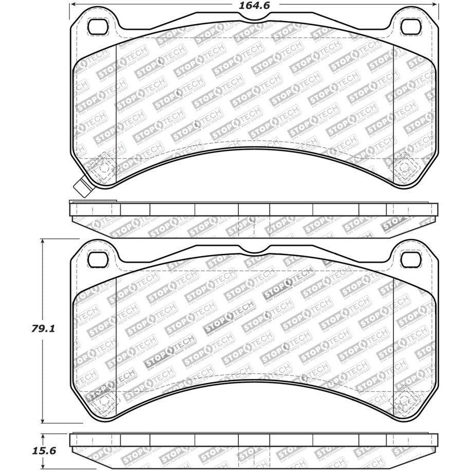 StopTech Performance 08-09 Lexus IS F Front Brake Pads - Saikospeed