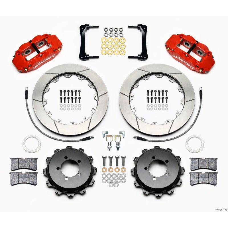 Wilwood Narrow Superlite 4R Rear Kit 12.88in Red 2012-Up Toyota / Scion FRS w/Lines - Saikospeed