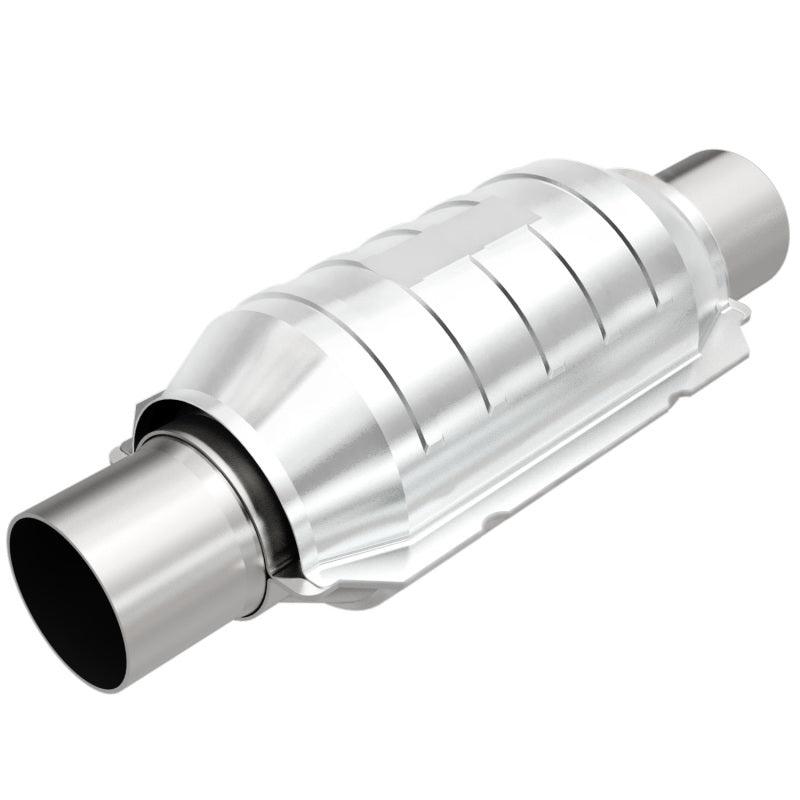 MagnaFlow Conv Univ 2.25in Inlet/Outlet Center/Center Round 9in Body L x 5.125in W x 13in Overall L - Saikospeed