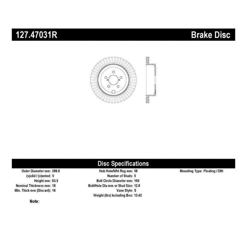 StopTech Slotted & Drilled Sport Brake Rotor - Saikospeed