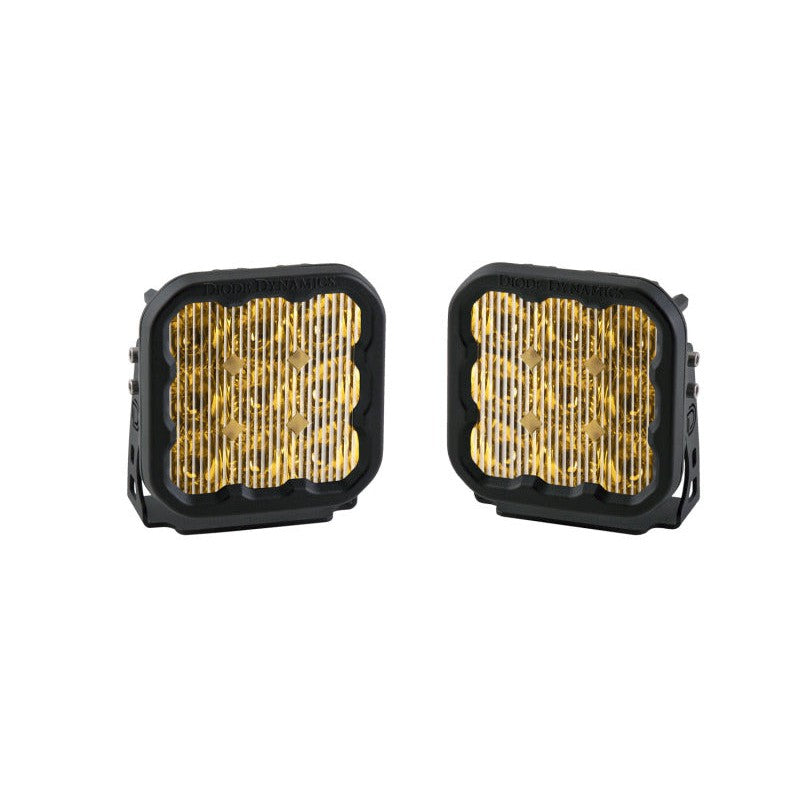 Diode Dynamics SS5 LED Pod Sport - Yellow Driving (Pair)