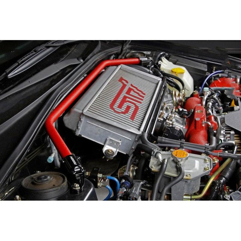 Perrin 02-07 Subaru Impreza (WRX/STi/RS/2.5i) / 04-08 Forester Front Strut Brace - Red - Saikospeed