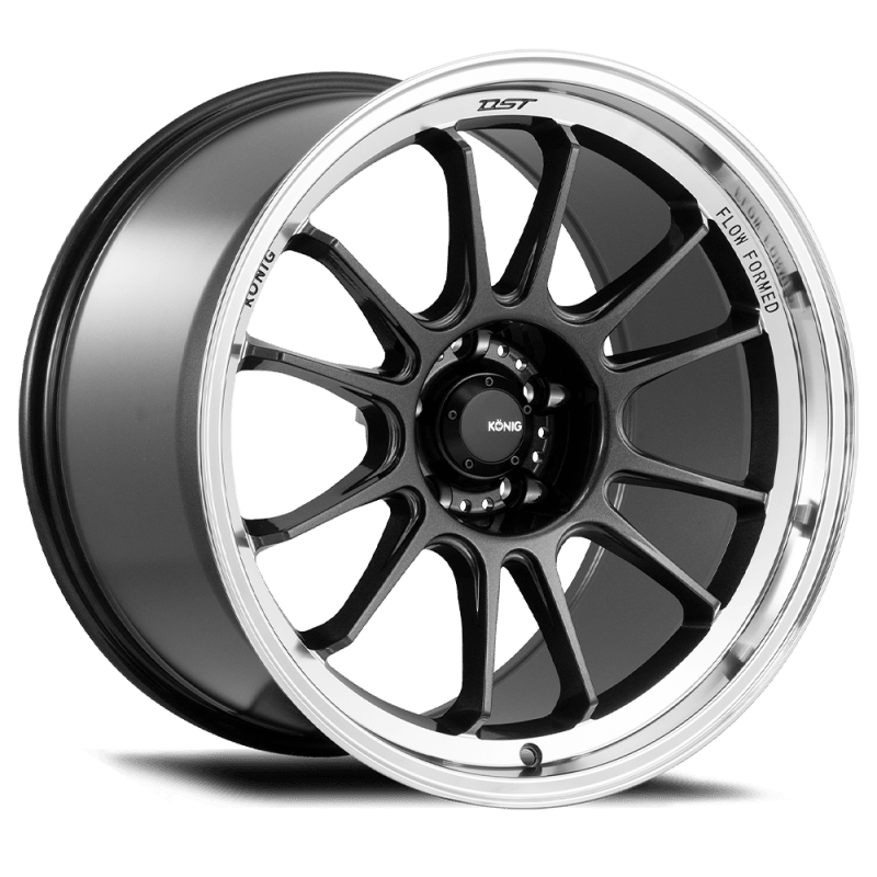 Konig Hypergram 18x10.5 5x114.3 ET25 Metallic Carbon w/ Machined Lip - Saikospeed