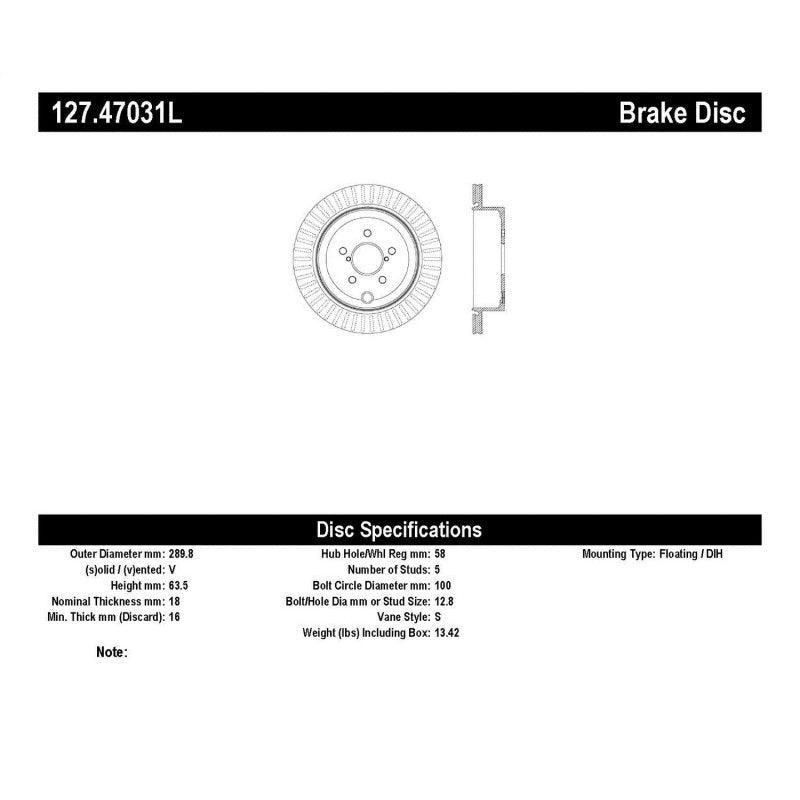 StopTech Slotted & Drilled Sport Brake Rotor - Saikospeed