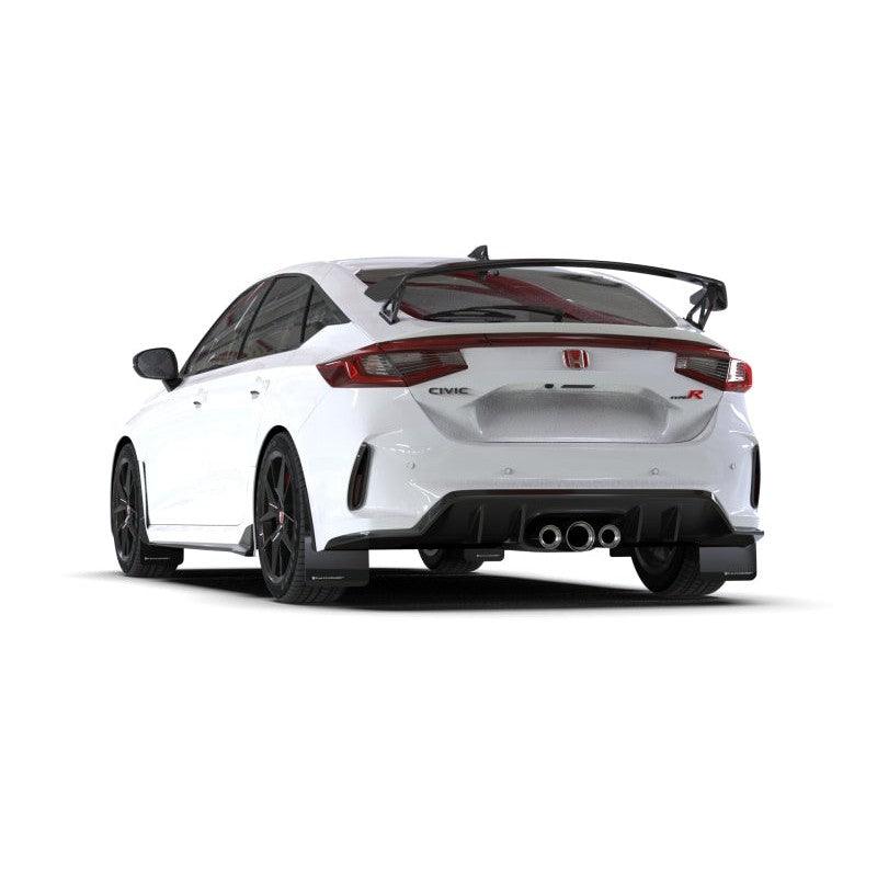 Rally Armor 2023+ Honda Civic Type R Black Mud Flap White Logo - Saikospeed