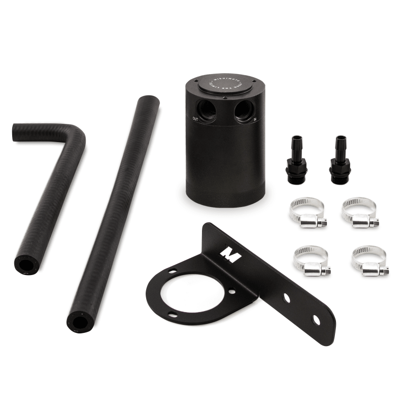 Mishimoto 2016+ Honda Civic 1.5L Turbo Baffled Oil Catch Can Kit - Black (PCV Side) - Saikospeed