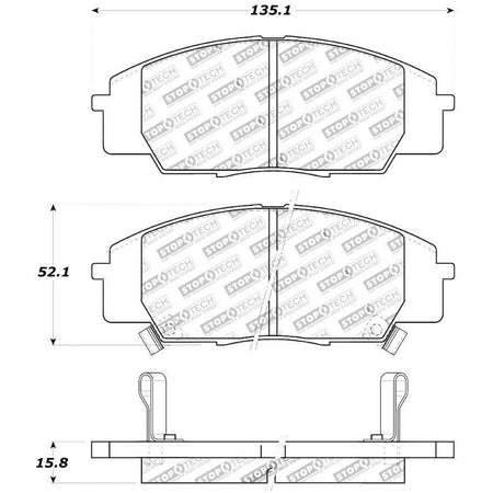 StopTech Performance 00-09 S2000/06+ Civic Si/02-06 RSX-S (non base) Front Brake Pads - Saikospeed