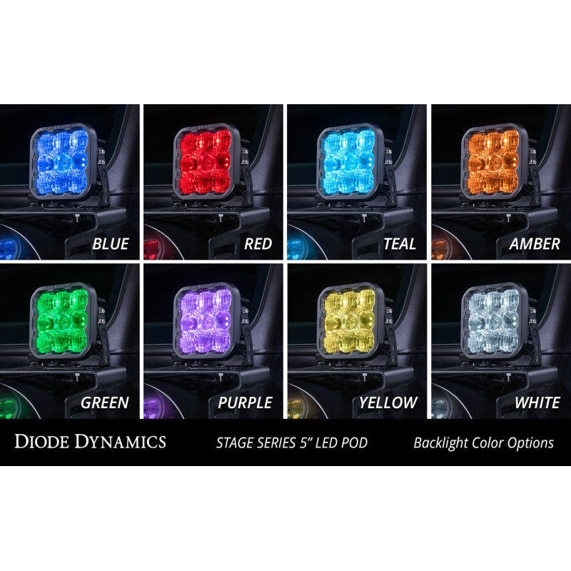 Diode Dynamics SS5 LED Pod Sport - White Combo (Pair)