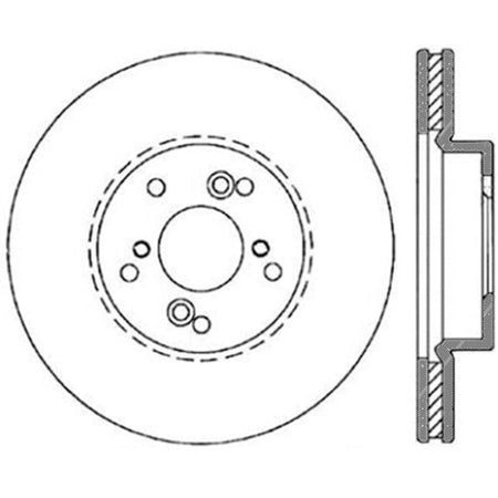 Stoptech 04-10 Acura TSX / 01-03 CL / 01-06 MDX / 05-10 Accord SEDAN Front Performance CRYO Rotor - Saikospeed