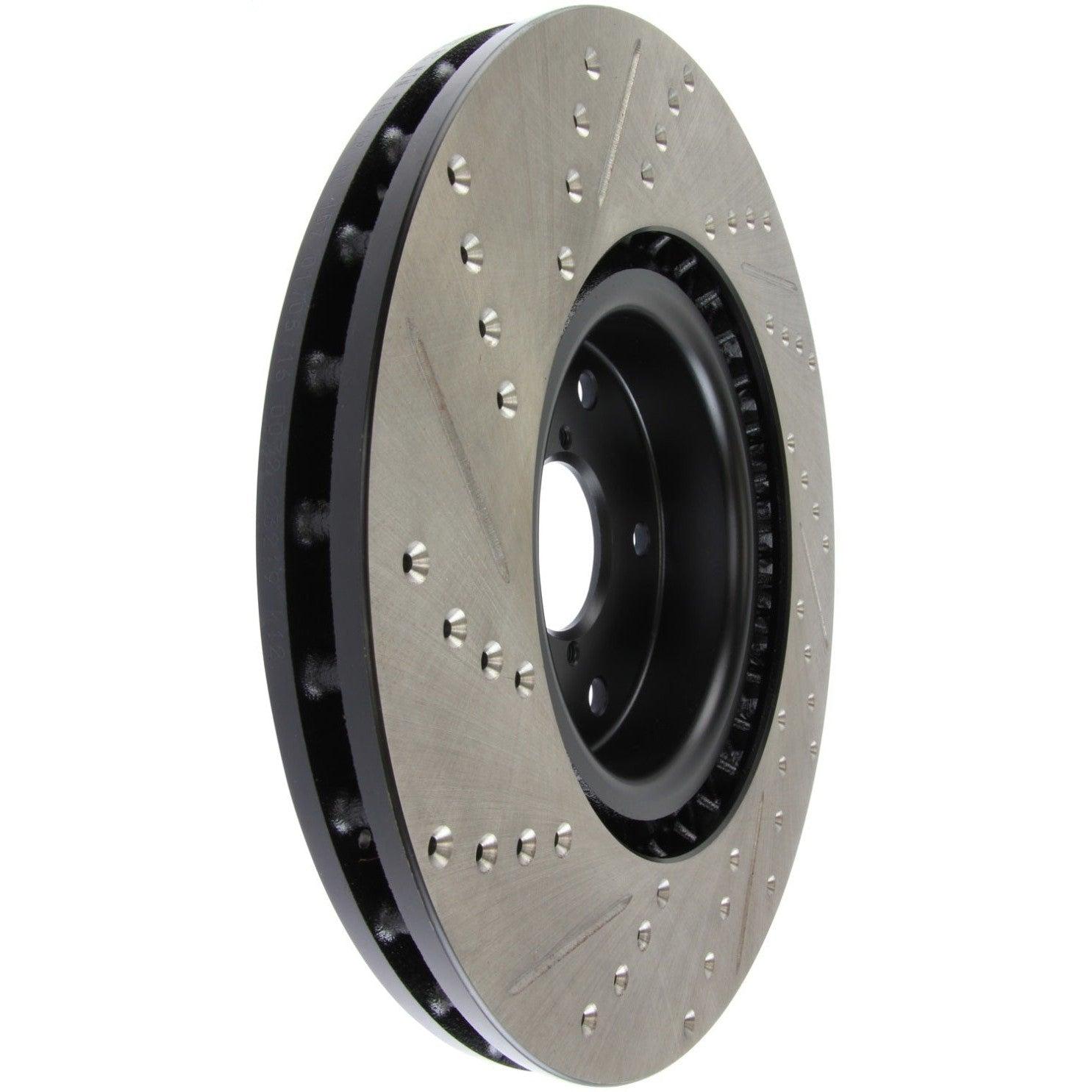 StopTech 05-10 Subaru Impreza WRX/STi Slotted & Drilled Left Front Rotor - Saikospeed