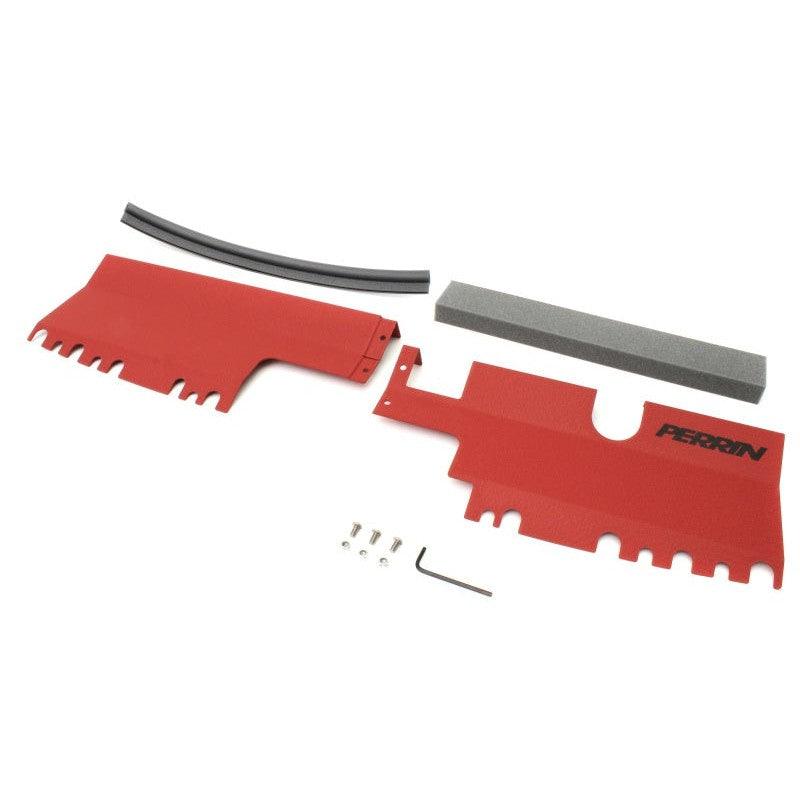 Perrin 15-21 WRX/STI Radiator Shroud (Without OEM Intake Scoop) - Red - Saikospeed