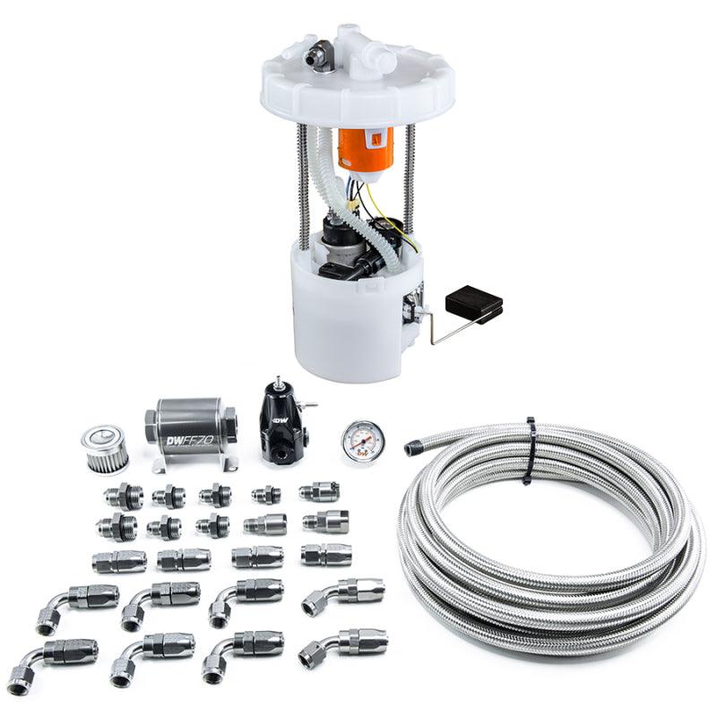DeatschWerks 06-11 Honda Civic Si K20 DW400 Pump Module & Return Kit w/CPE Fuel Lines - Saikospeed