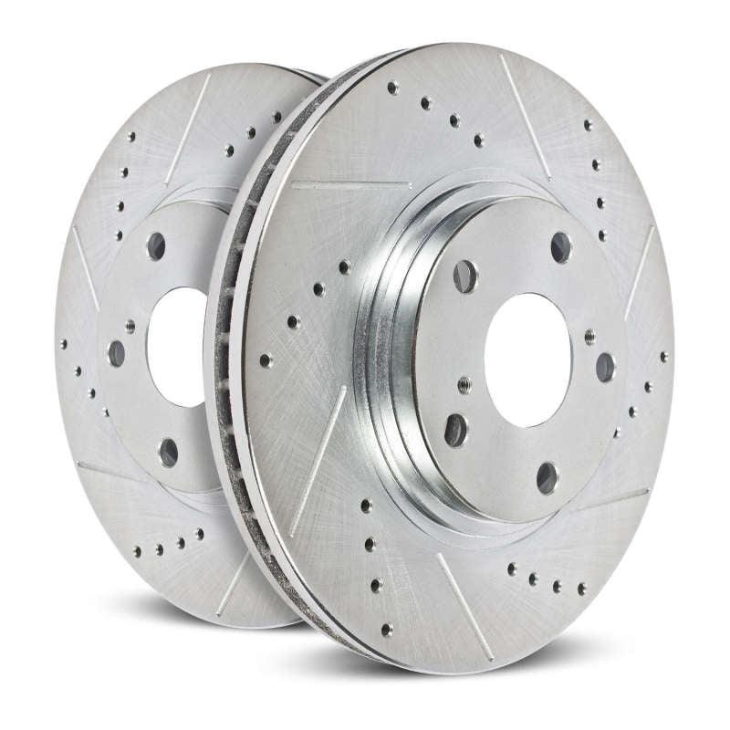 Power Stop 02-06 Acura RSX Front Evolution Drilled & Slotted Rotors - Pair - Saikospeed