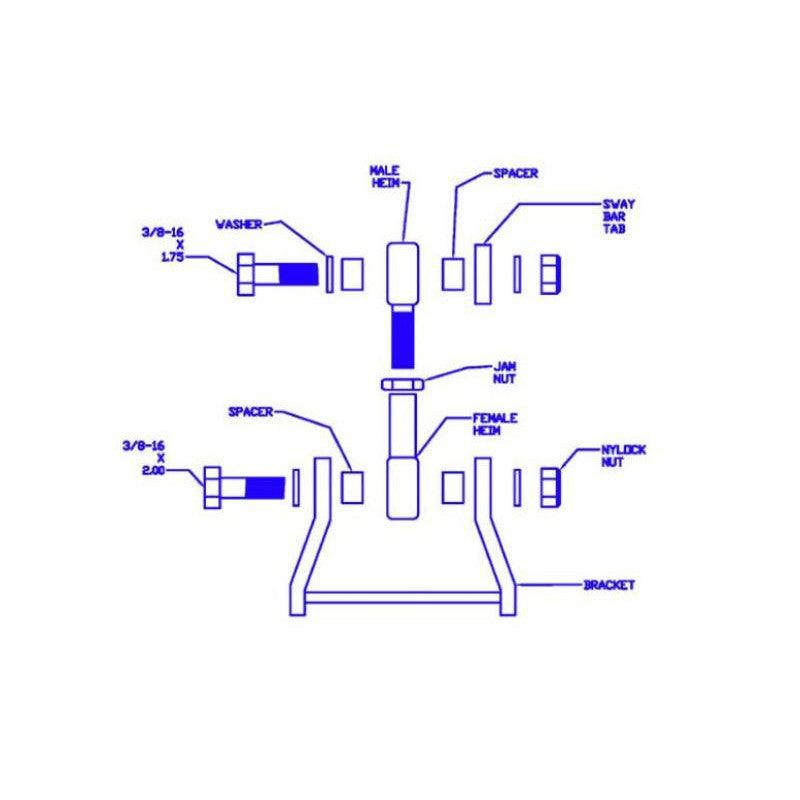 Progress Tech 01-05 Honda Civic Rear Sway Bar Adapter Kit - Saikospeed