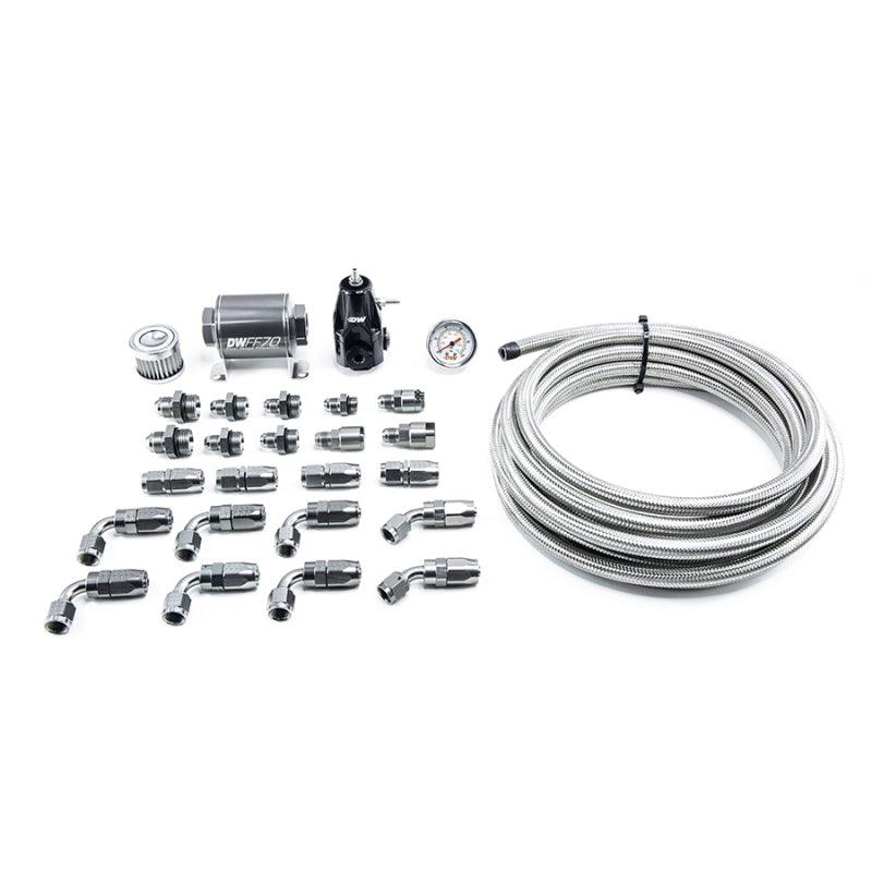 DeatschWerks 01-15 Honda Civic DW400 Pump Module Return Plumbing Kit w/CPE Fuel Lines - Saikospeed