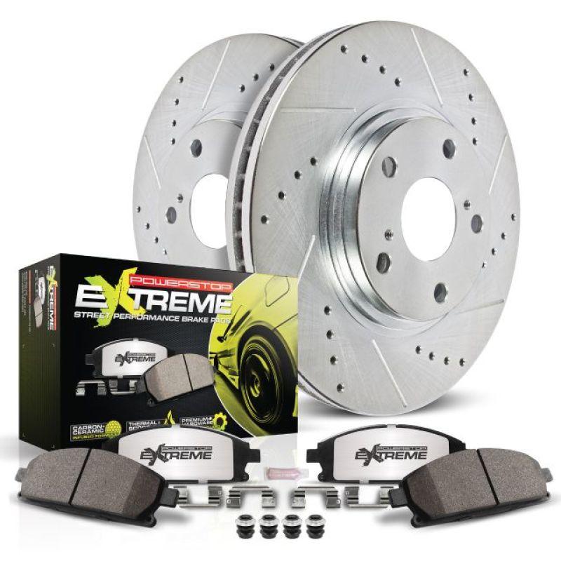 Power Stop 08-14 Subaru Impreza Rear Z26 Street Warrior Brake Kit - Saikospeed