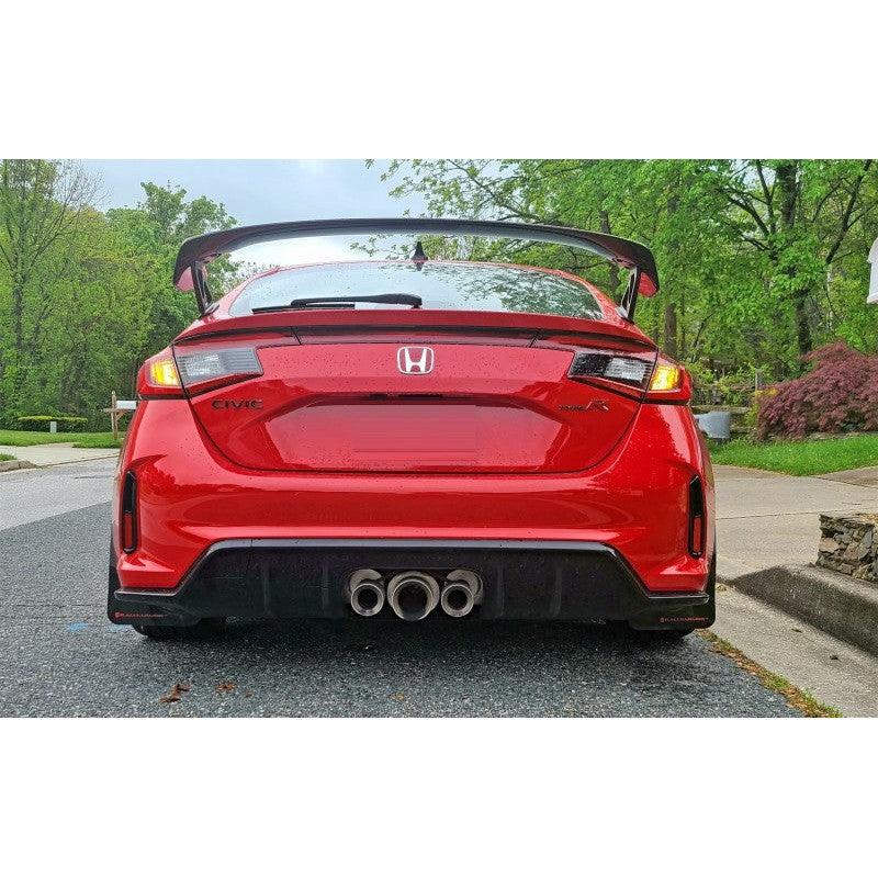 Rally Armor 2023+ Honda Civic Type R Black Mud Flap Red Logo - Saikospeed