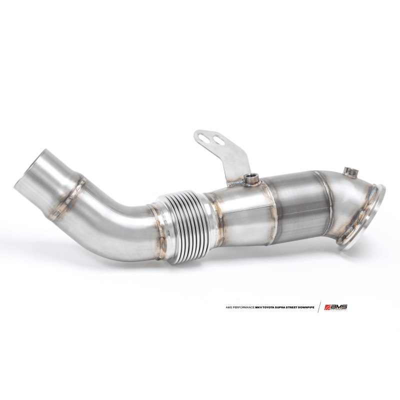 AMS Performance 2020+ Toyota Supra A90 Street Downpipe w/GESI Catalytic Converter - Saikospeed