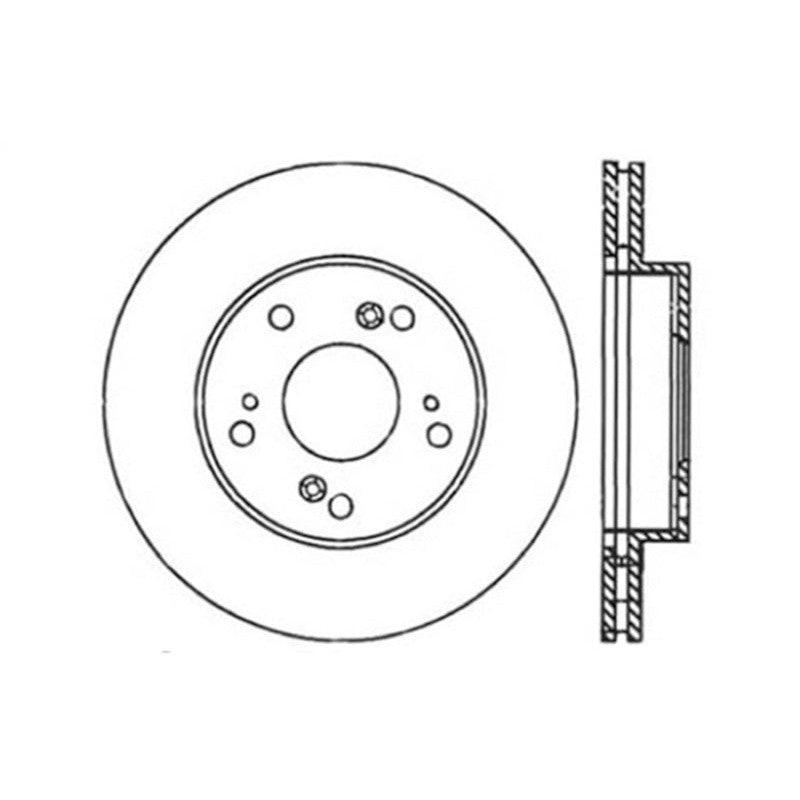 StopTech 02-06 Acura RSX Slotted & Drilled Left Front Rotor - Saikospeed