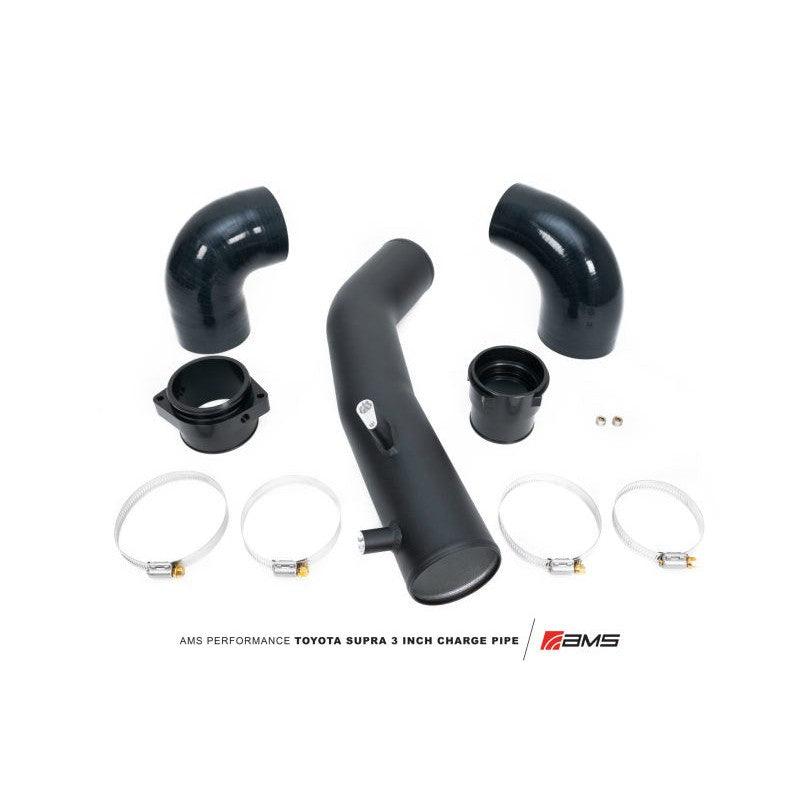 AMS Performance 2020+ Toyota Supra A90 Aluminum 3in Charge Pipe Kit - Saikospeed