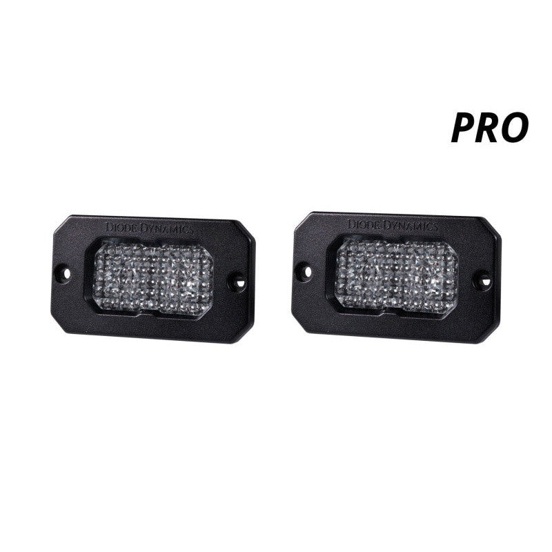 Diode Dynamics Stage Series 2 In LED Pod Pro - White Flood Flush RBL (Pair)