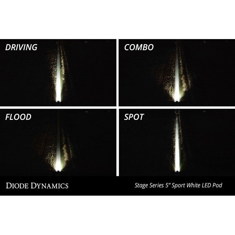 Diode Dynamics SS5 LED Pod Sport - Yellow Driving (Pair)