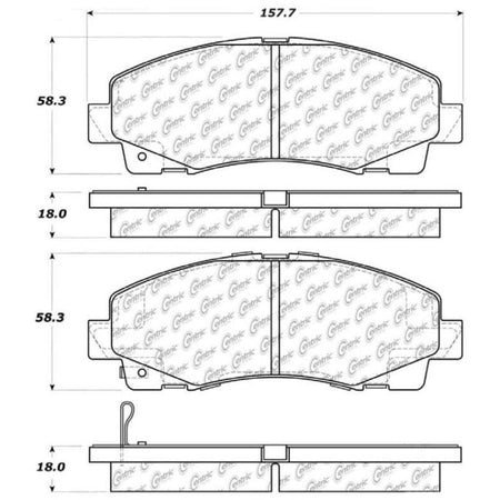 StopTech Street Touring 06-13 Honda Ridgeline / Acura TL Front Brake Pads - Saikospeed