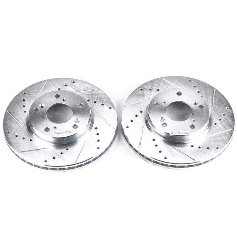 Power Stop 14-15 Acura ILX Front Evolution Drilled & Slotted Rotors - Pair - Saikospeed
