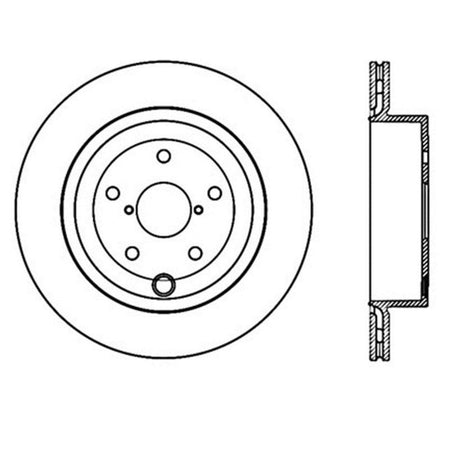 StopTech Power Slot 08-10 Subaru Impreza STi Rear Left Slotted Rotor - Saikospeed