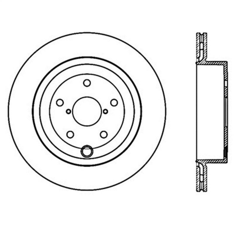 StopTech Power Slot 08-10 Subaru Impreza STi Rear Left Slotted Rotor - Saikospeed