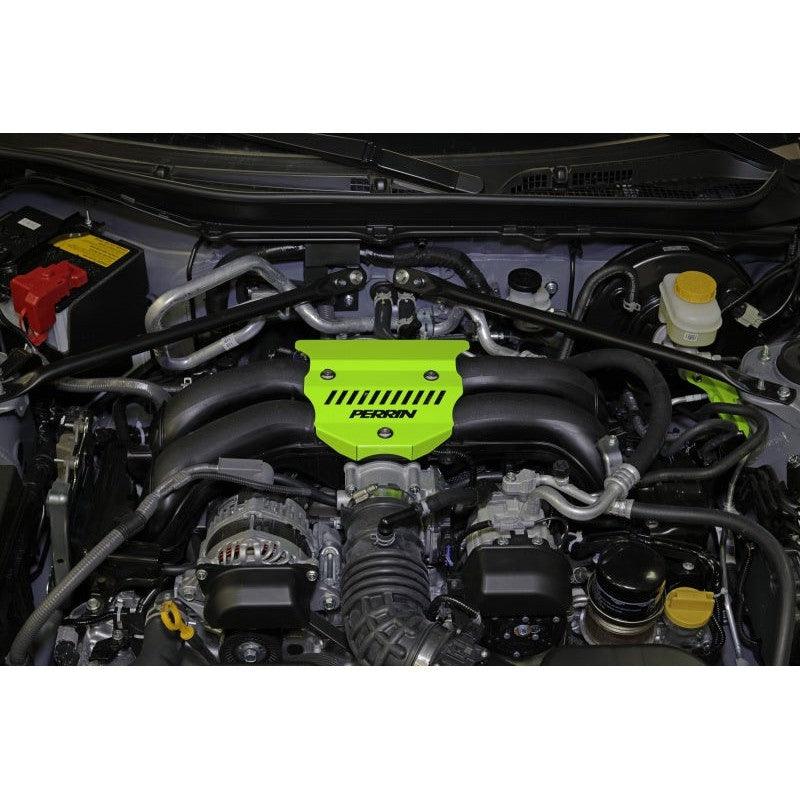 Perrin 2022+ Subaru BRZ / Toyota GR86 Engine Cover - Neon Yellow Wrinkle - Saikospeed