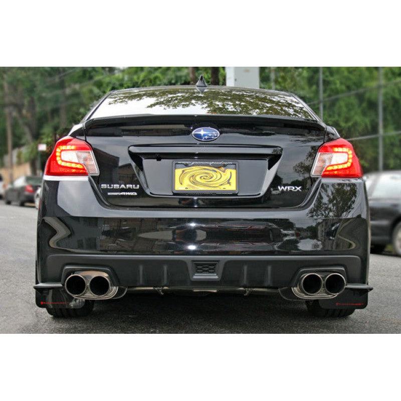 Rally Armor 15-21 Subaru WRX/STI (Sedan ONLY) Red UR Mud Flap w/ White Logo - Saikospeed