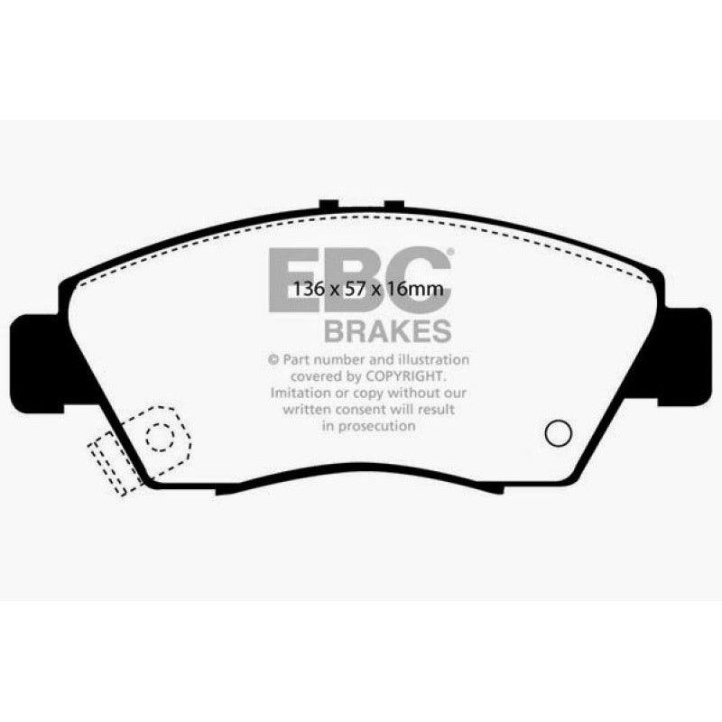 EBC 12 Acura ILX 1.5 Hybrid Greenstuff Front Brake Pads - Saikospeed