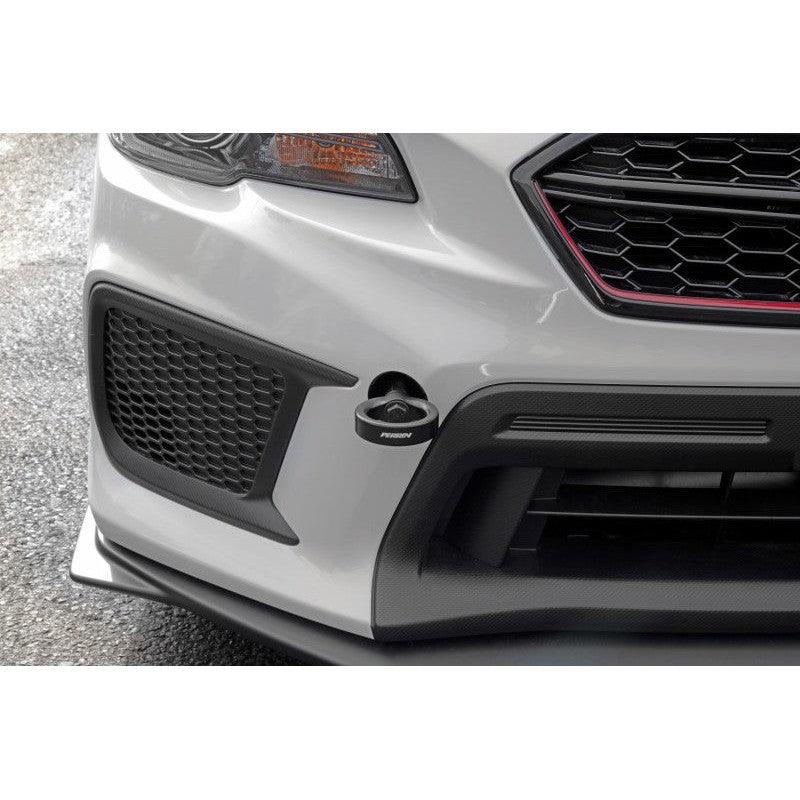 Perrin 18-21 WRX/STI / 13-20 BRZ / 17-20 Toyota 86 Front Tow Hook Kit - Flat Black - Saikospeed