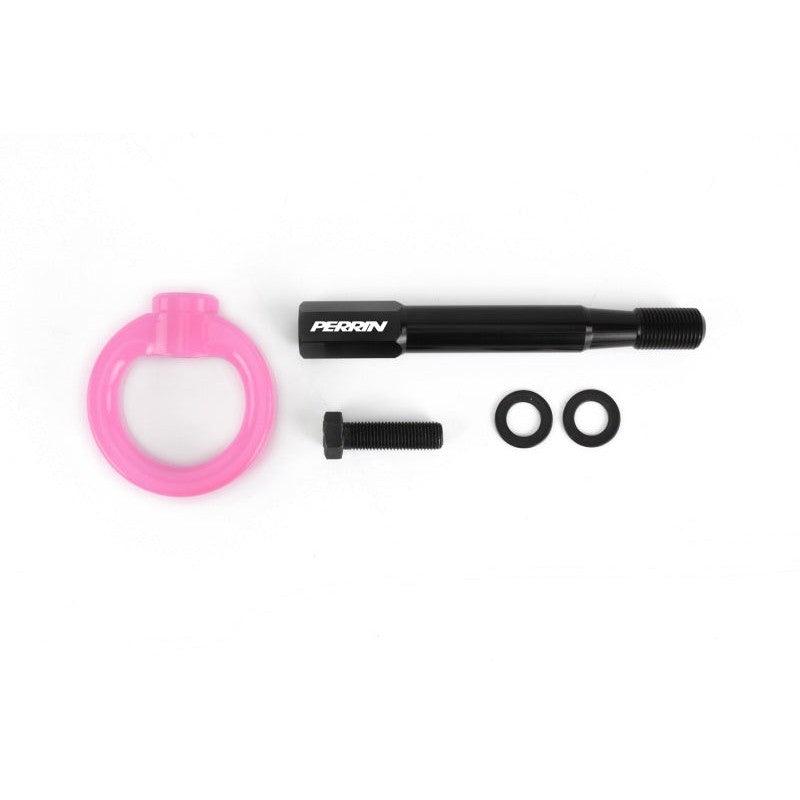 Perrin 15-19 Subaru WRX/STI Tow Hook Kit (Rear) - Hyper Pink - Saikospeed