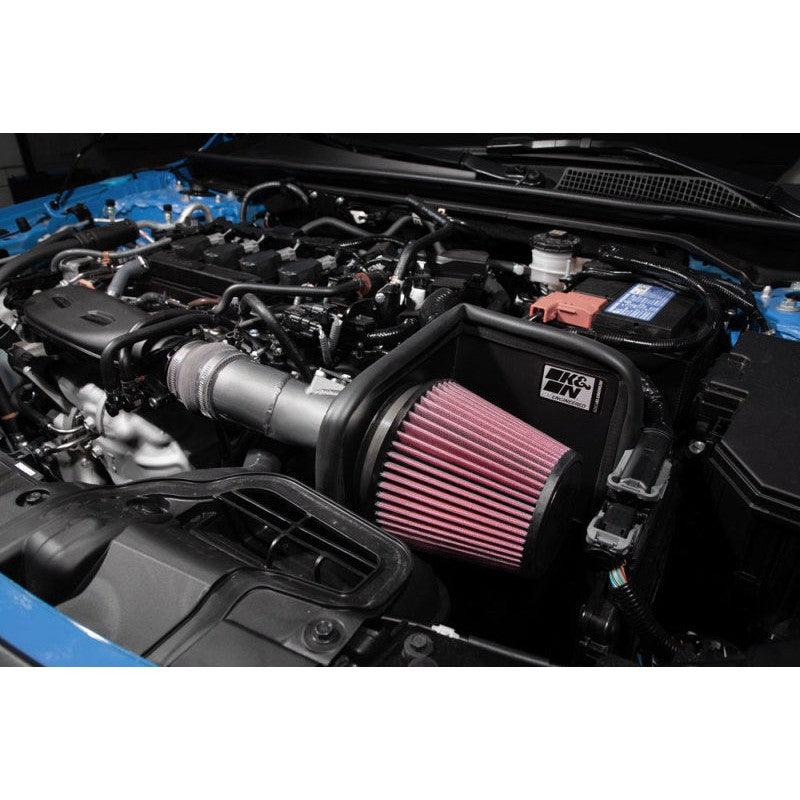 K&N 2022 Honda Civic 1.5L Turbo L4 Silver Typhoon Intake - Saikospeed