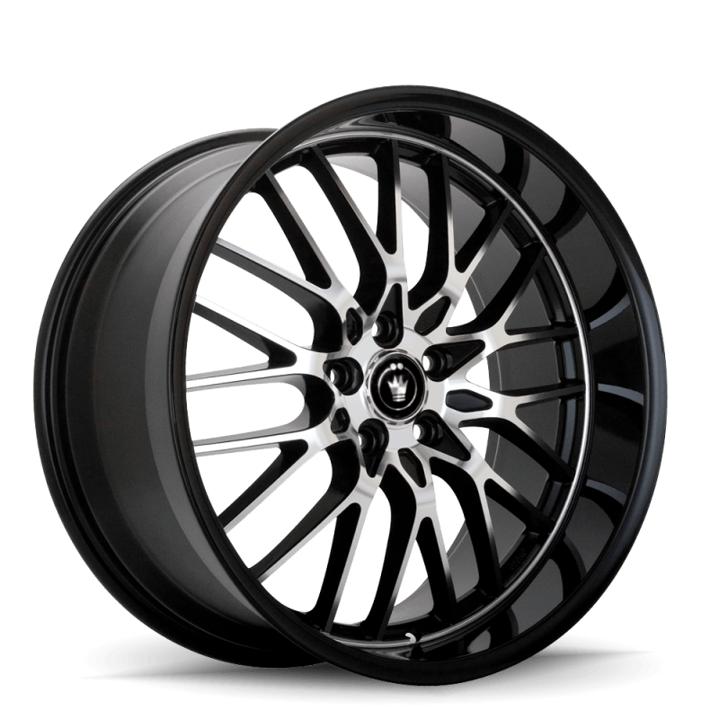 Konig Lace 16x7 10x100/114.3 ET40 Black/Machine Spoke - Saikospeed