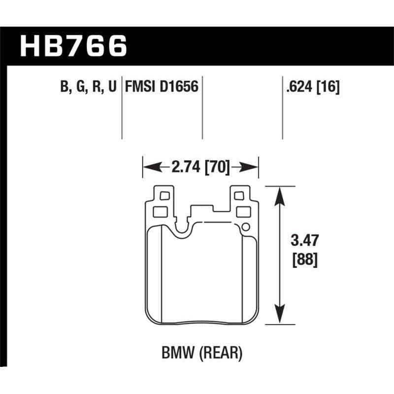 Hawk 12-16 BMW 328i HPS 5.0 Rear Brake Pads - Saikospeed