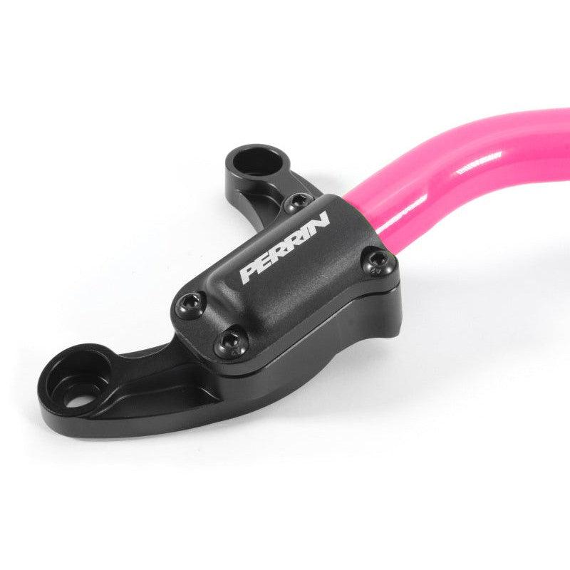 Perrin 2022 Subaru WRX Strut Brace w/ Billet Feet - Hyper Pink - Saikospeed